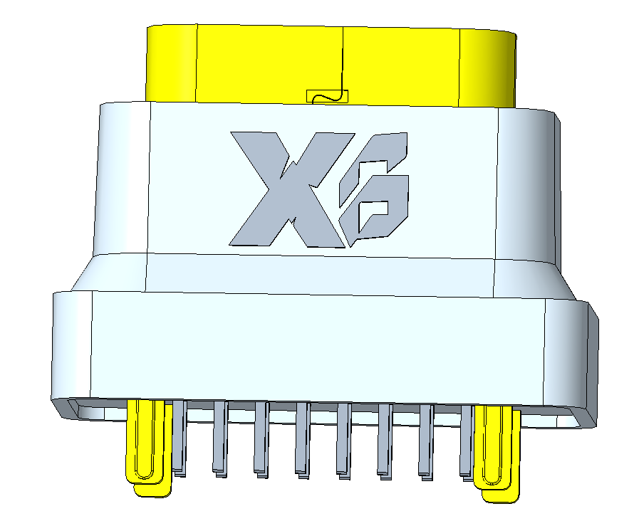 XB-TYPE C 16 P-2 XB縦型防水TYPE C 16 Pin縦型防水USBメスDIP H=9.3